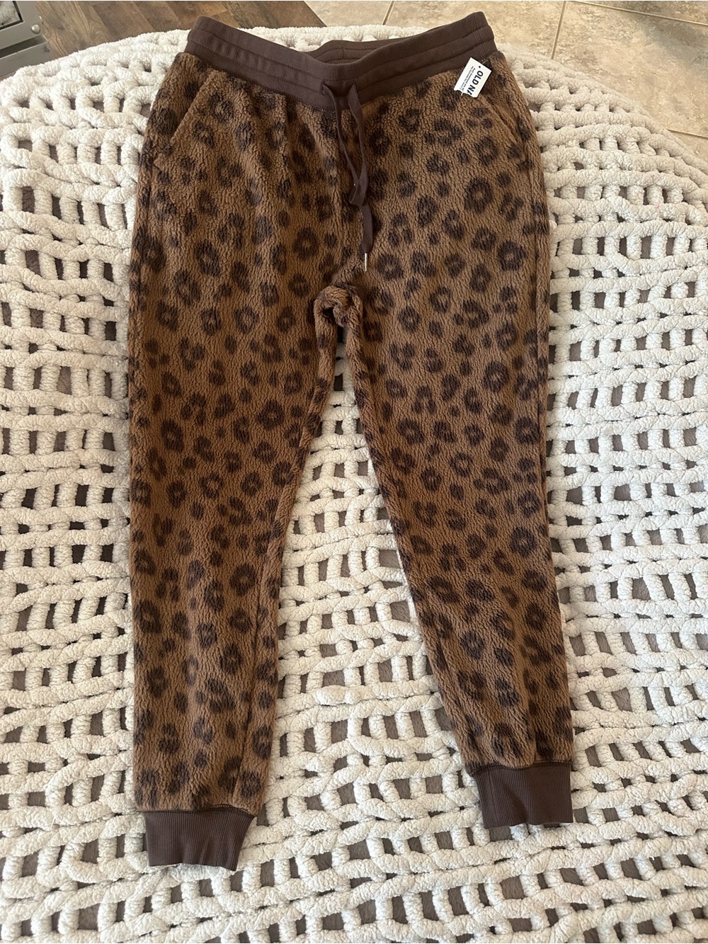 Old Navy Brown Leopard Jogger Sweats